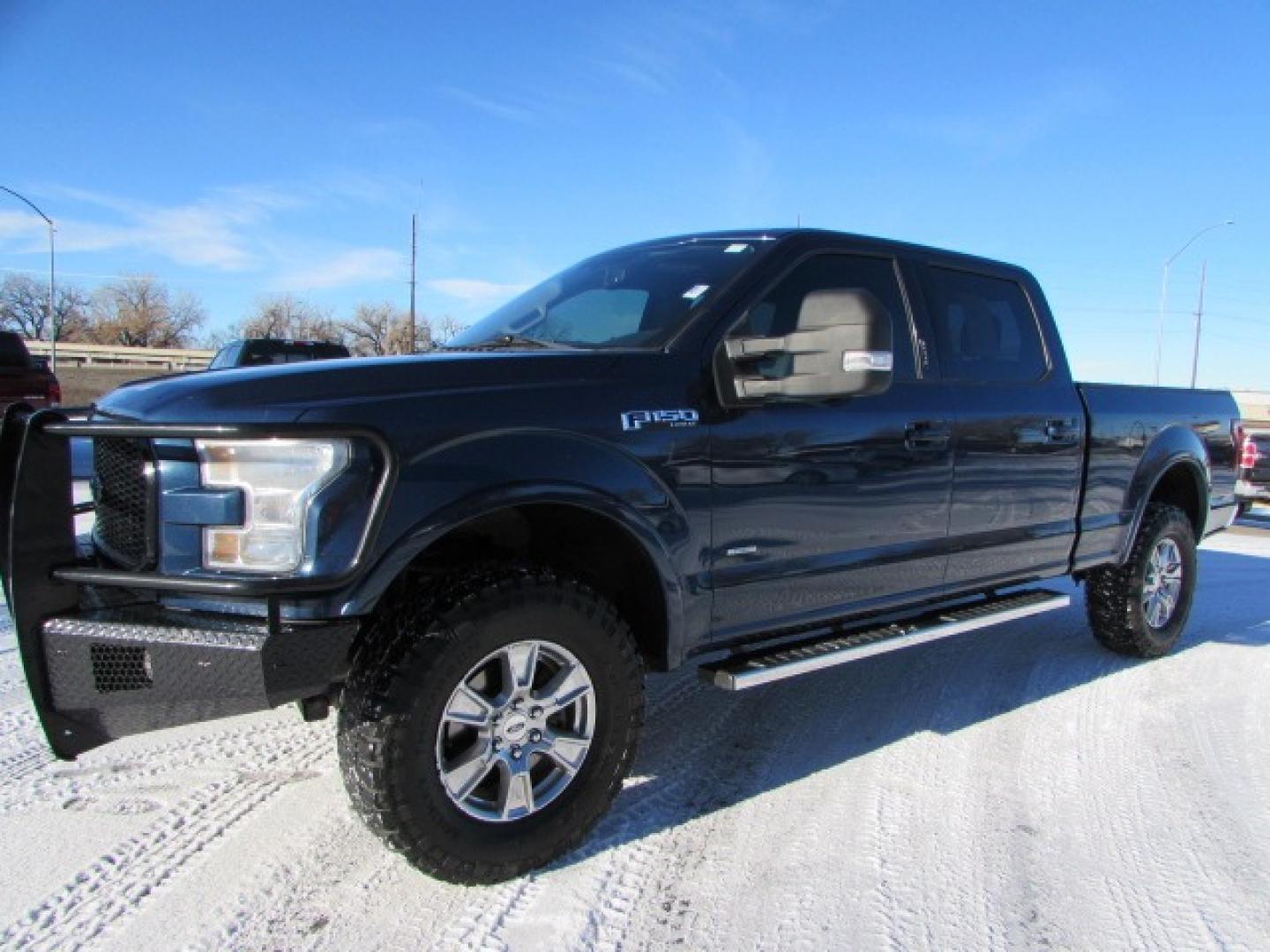 2015 Blue /Gray leather Ford F-150 Lariat SuperCrew 6.5-ft. Bed 4WD (1FTFW1EG2FF) with an 3.5 V6 engine, 6-Speed Automatic transmission, located at 4562 State Avenue, Billings, MT, 59101, (406) 896-9833, 45.769516, -108.526772 - 2015 Ford F-150 Lariat SuperCrew 6.5-ft. Bed 4WD - Inspected and serviced! 3.5L V6 Twin Turbo Ecoboost Engine - 6 speed automatic transmission - 4WD - 107,954 miles - Inspected and serviced - all recommended items complete - copy of inspection and work performed as well as full vehicle history r - Photo#0